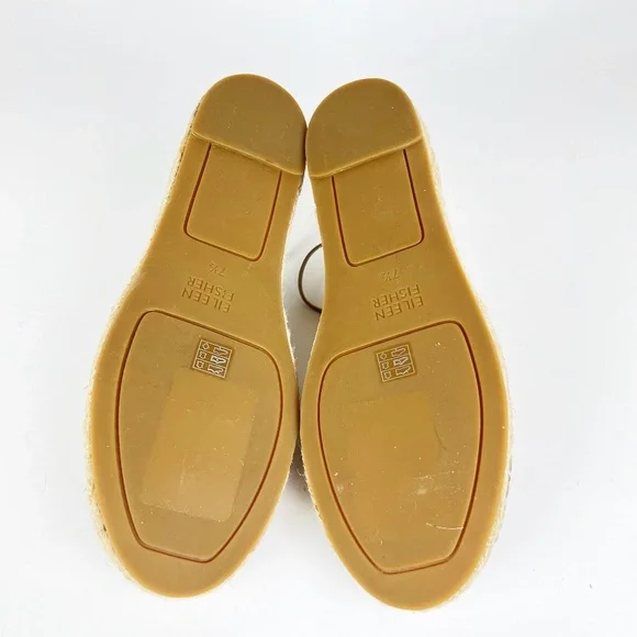New Eileen Fisher 7.5 Leather Lace Up D'Orsay Lee Espadrille NUDE Flat Sandals - Picture 11 of 11